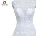 China taobao beach white European lace bride bridal gown cathedral mermaid gown luxury muslim plus size sexy wedding dress